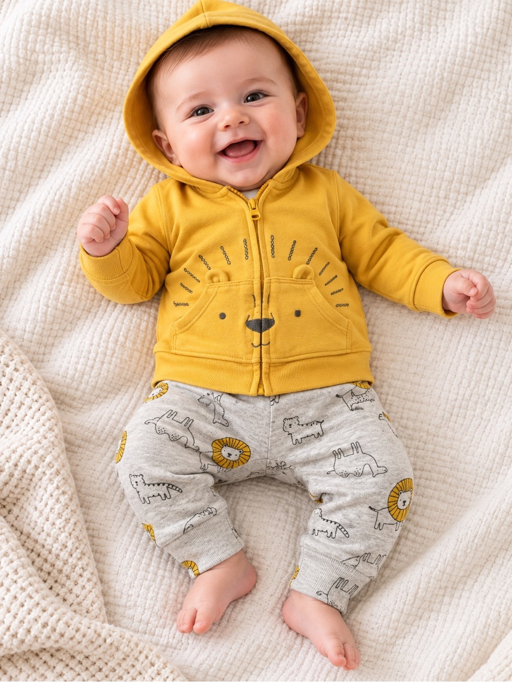Just One You by Carter’s Baby Boy 3M 3-Piece Lion Hoodie & Pants Set